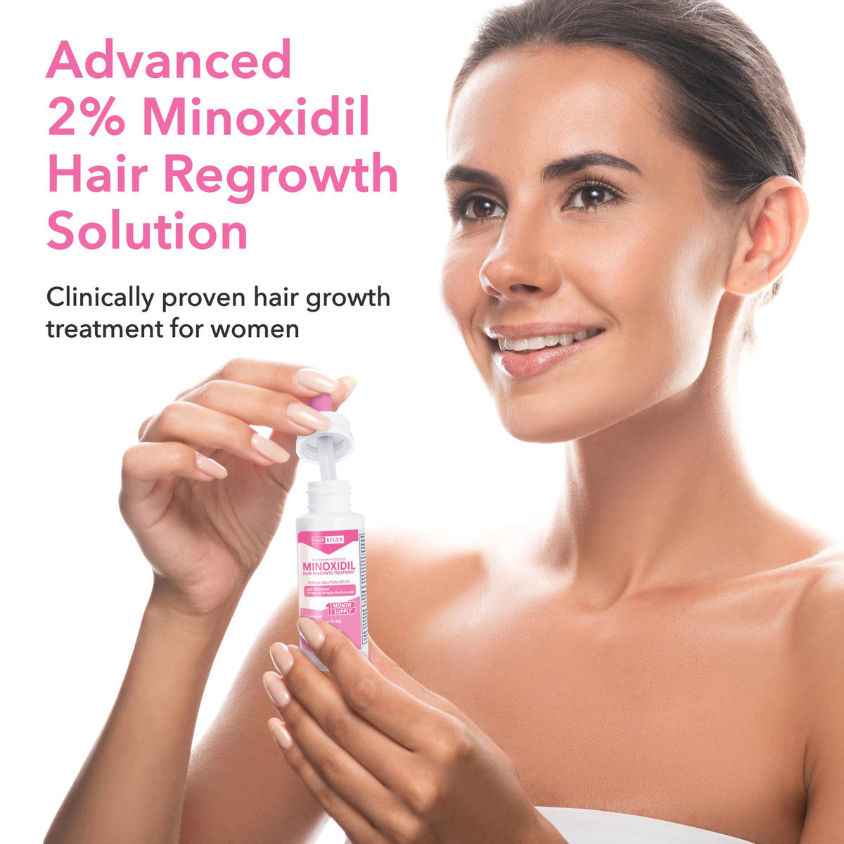 Hair Regen lifestyle on bathroom mirror shelf showing easy daily routine integration