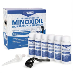 Hair Regen packaging front view showing six-month kit and benefits