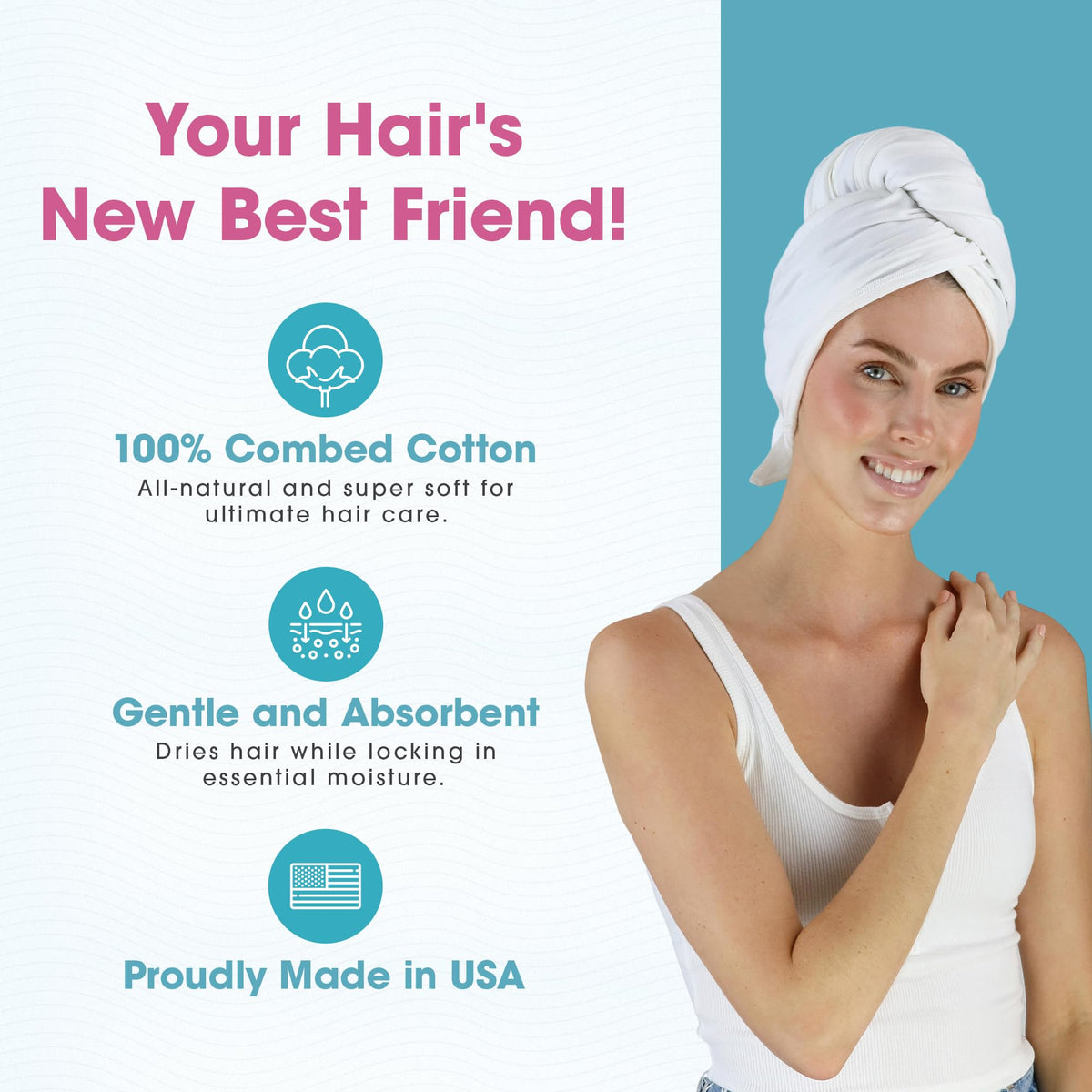 Hair RePear close-up of combed cotton weave showing smooth texture and low-friction benefit