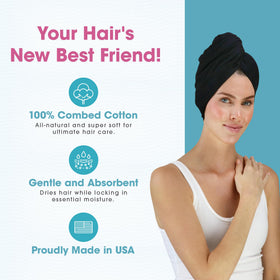 Hair RePear fully spread towel showing generous 29 by 45 inch size benefit
