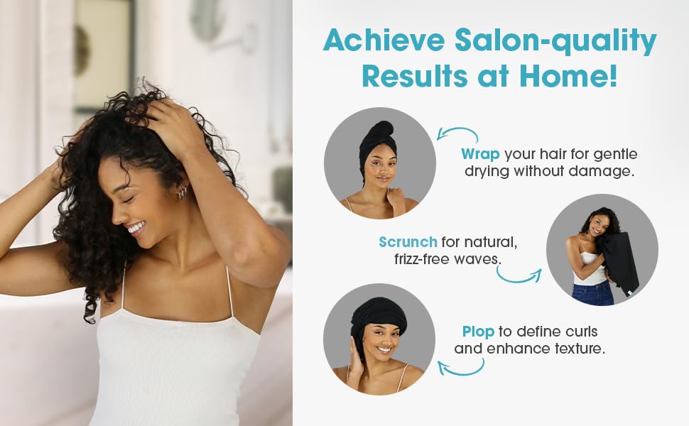 Demonstration of Hair RePear absorbing water quickly for faster drying