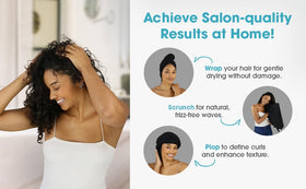 Demonstration of Hair RePear absorbing water quickly for faster drying