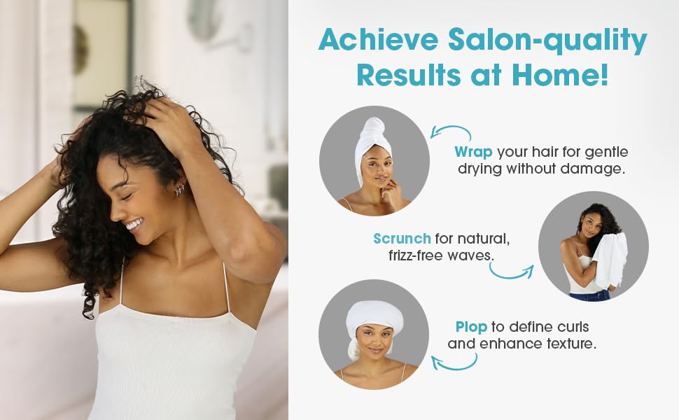 Hair RePear wrapped on model demonstrating no-slip fit and comfortable hold