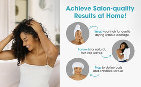 Hair RePear wrapped on model demonstrating no-slip fit and comfortable hold