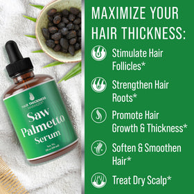 Hair Thickness Maximizer applied to scalp with fingertip massage improving scalp nourishment