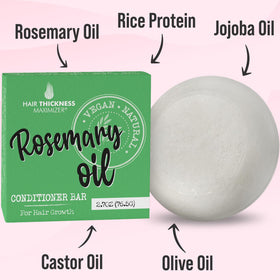 Hair Thickness Maximizer conditioner bar applied in shower for detangling benefit