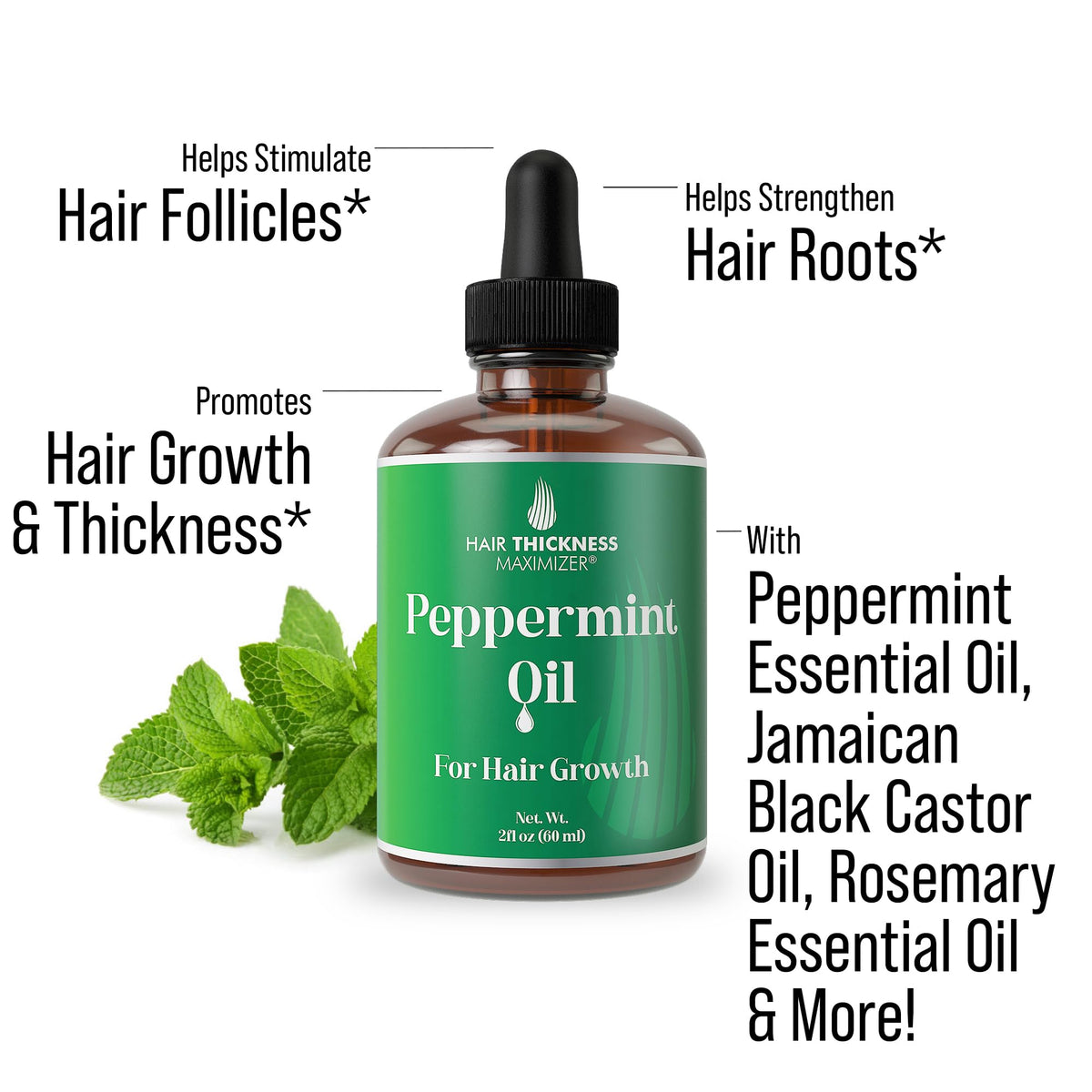 Hair Thickness Maximizer dispensing drops onto fingertip for precise application
