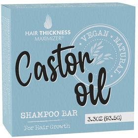 Hair Thickness Maximizer front packaging showing eco-friendly solid shampoo benefits