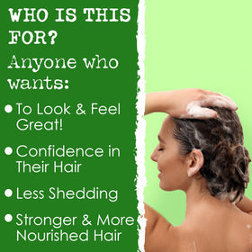 Hair Thickness Maximizer bar held in hand to show travel-size convenience