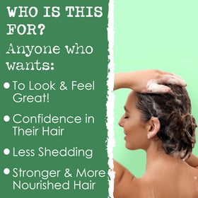 Hair Thickness Maximizer bar in hand for size comparison and easy travel convenience