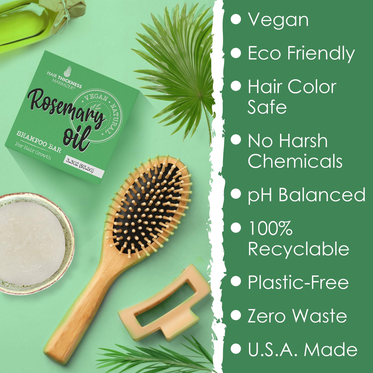 Hair Thickness Maximizer organic oils display emphasizing nourishing ingredients and shine