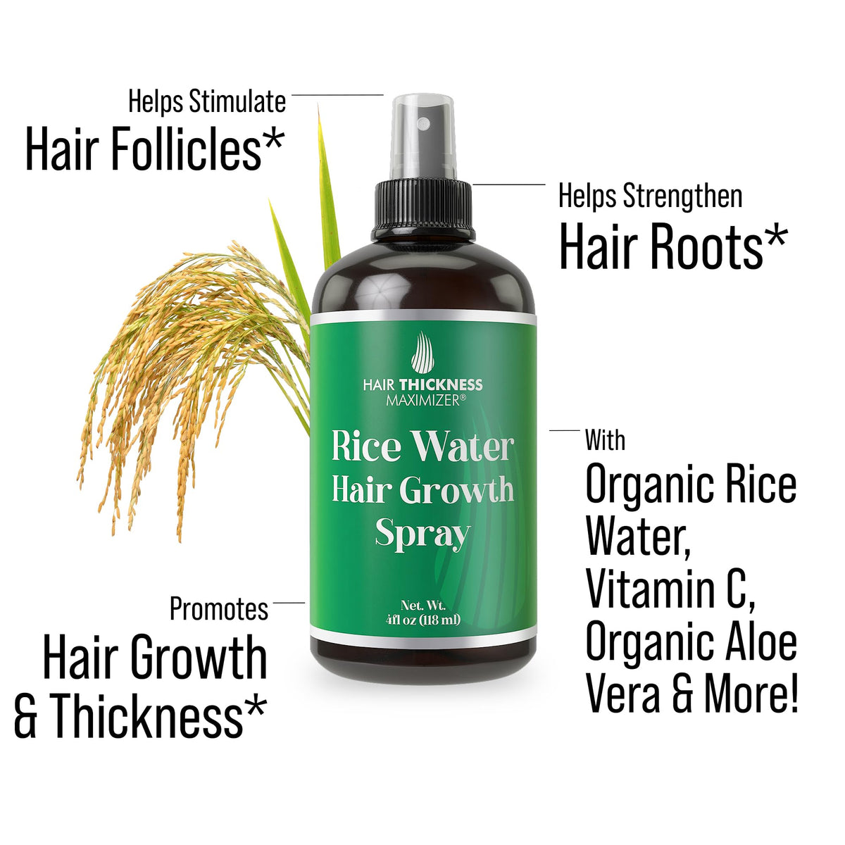Hair Thickness Maximizer spray nozzle dispensing mist for even application