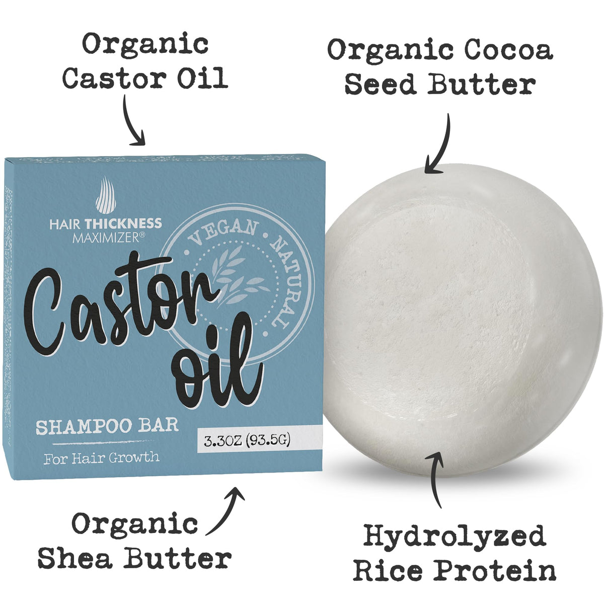 Hair Thickness Maximizer close-up of bar texture highlighting moisturizing ingredients