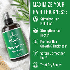 Hair Thickness Maximizer texture droplet on hand revealing lightweight, non-greasy formula
