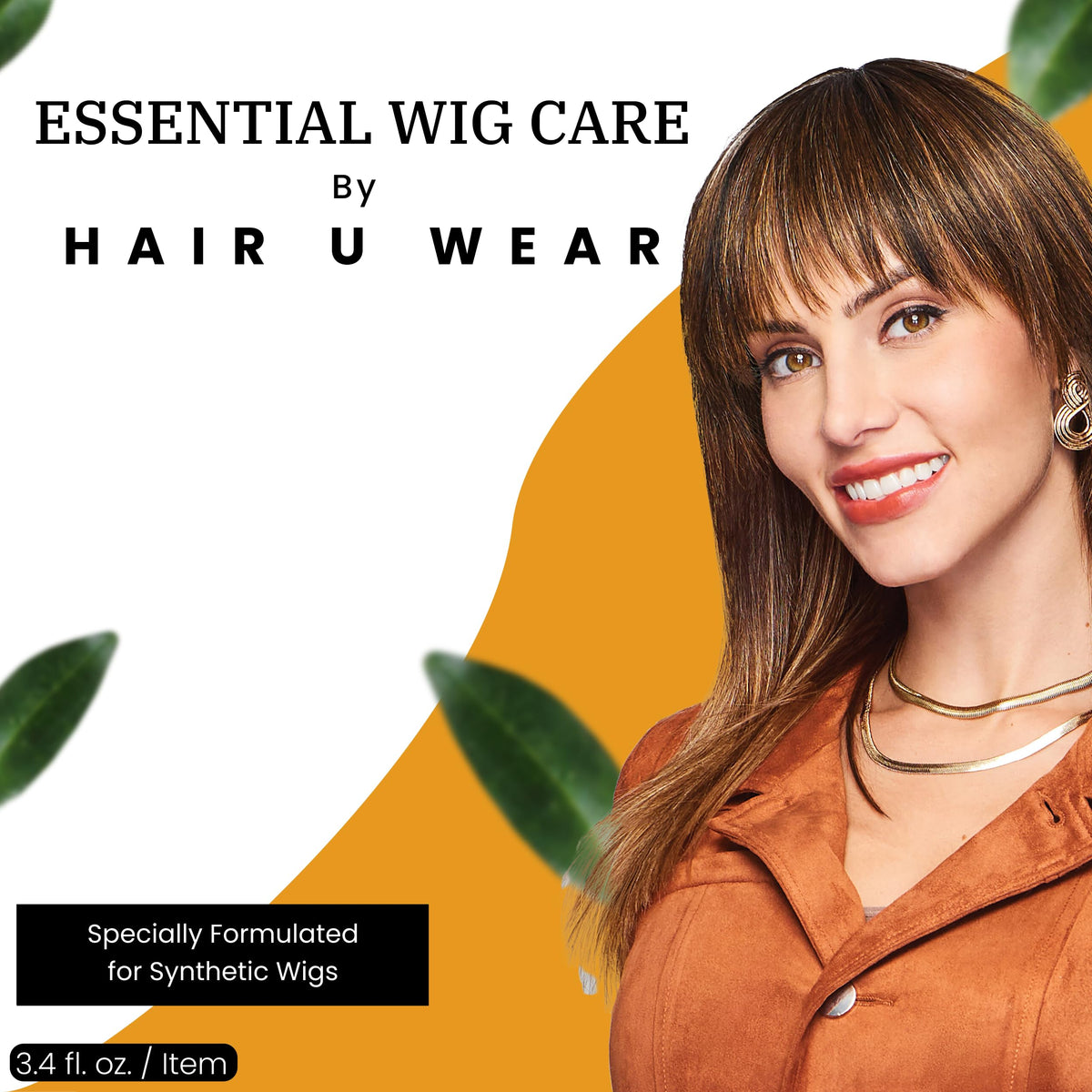 Hair U Wear bottle close-up label showing ingredient clarity and safety