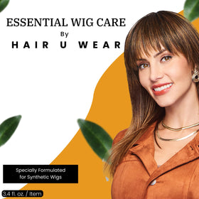 Hair U Wear bottle close-up label showing ingredient clarity and safety