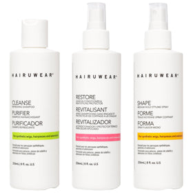 Hair U Wear front packaging showing shampoo conditioner spray benefits
