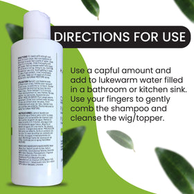 Hair U Wear label close-up highlighting product information and usage instructions
