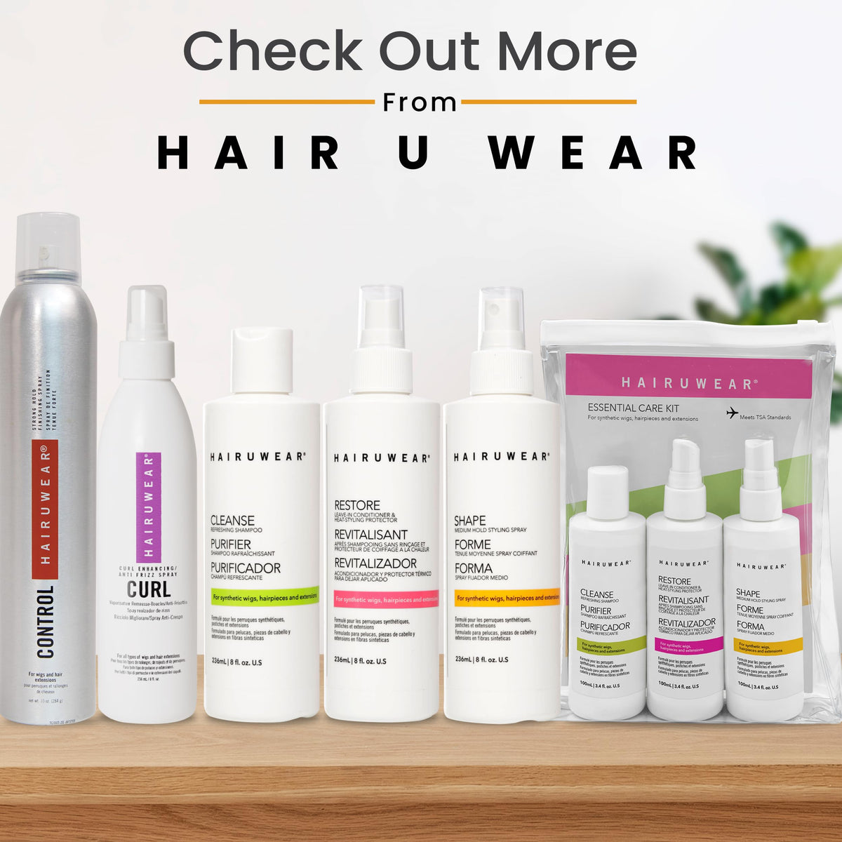 Hair U Wear in salon setting during styling showing professional-grade performance