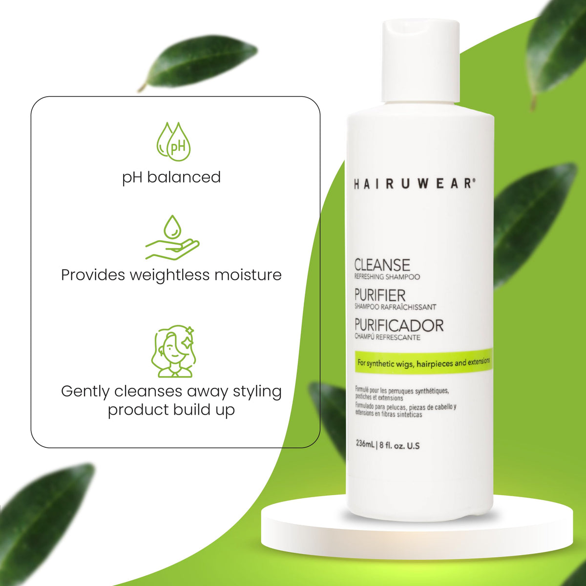 Hair U Wear close-up of conditioned synthetic fibers showing smoothness