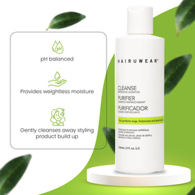 Hair U Wear close-up of conditioned synthetic fibers showing smoothness