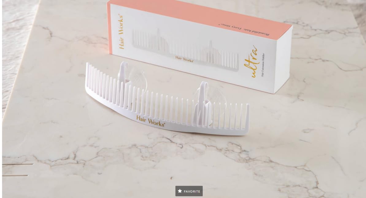 Hair Works hanging stored extensions to save space and protect fibers benefit