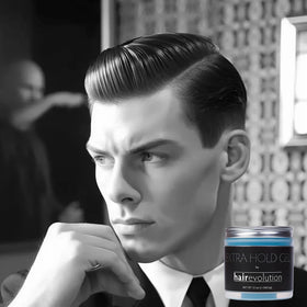 Hairevolution styled hair lifestyle shot showing defined, glossy hold