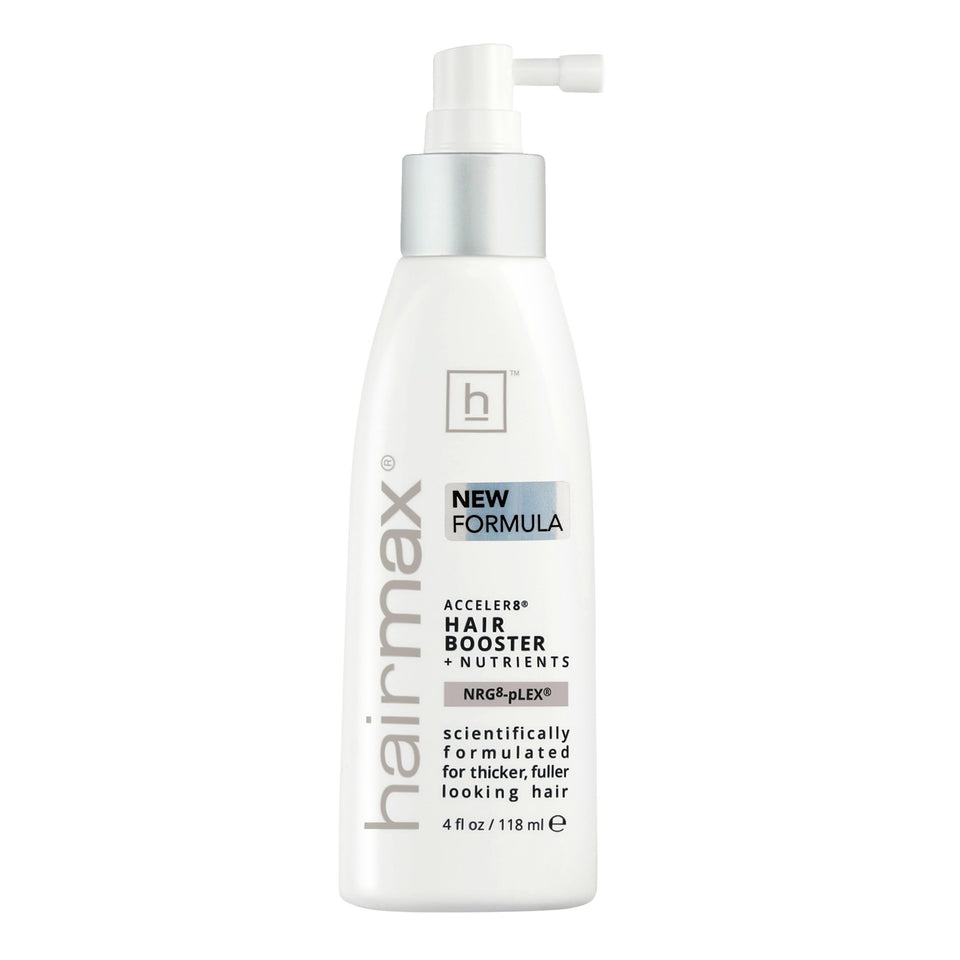 Hairmax bottle front packaging showing product and benefits
