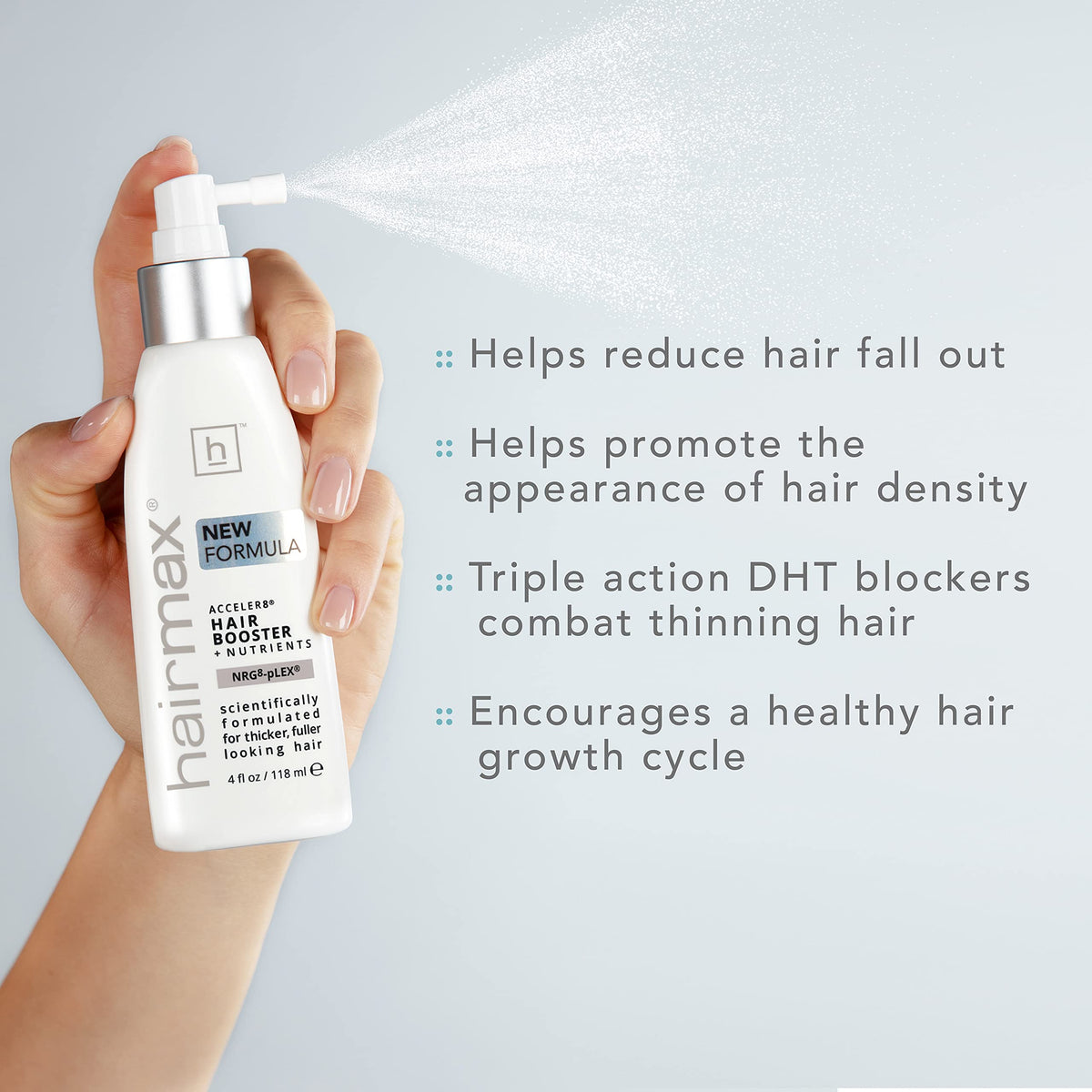 Hairmax ingredient complex illustration highlighting targeted delivery