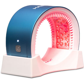 Hairmax LaserBand 82 front view showing full laser array and ergonomic curve for even coverage