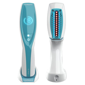 Hairmax Ultima 12 front view showing sleek cordless design and benefits