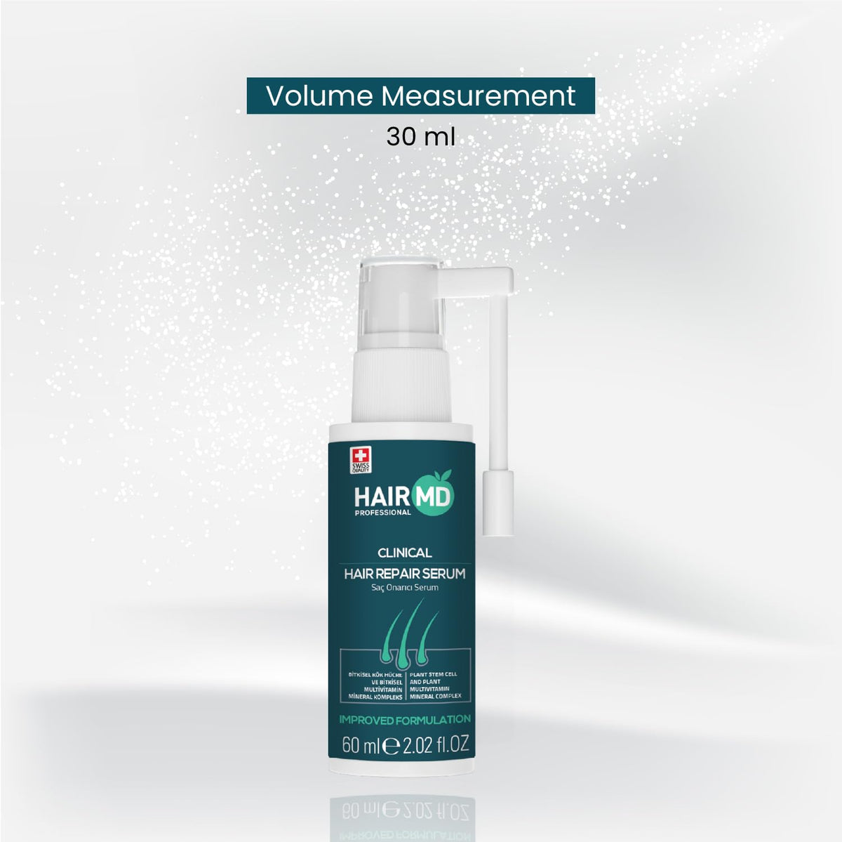 HairMD product label close-up listing key ingredients for informed use