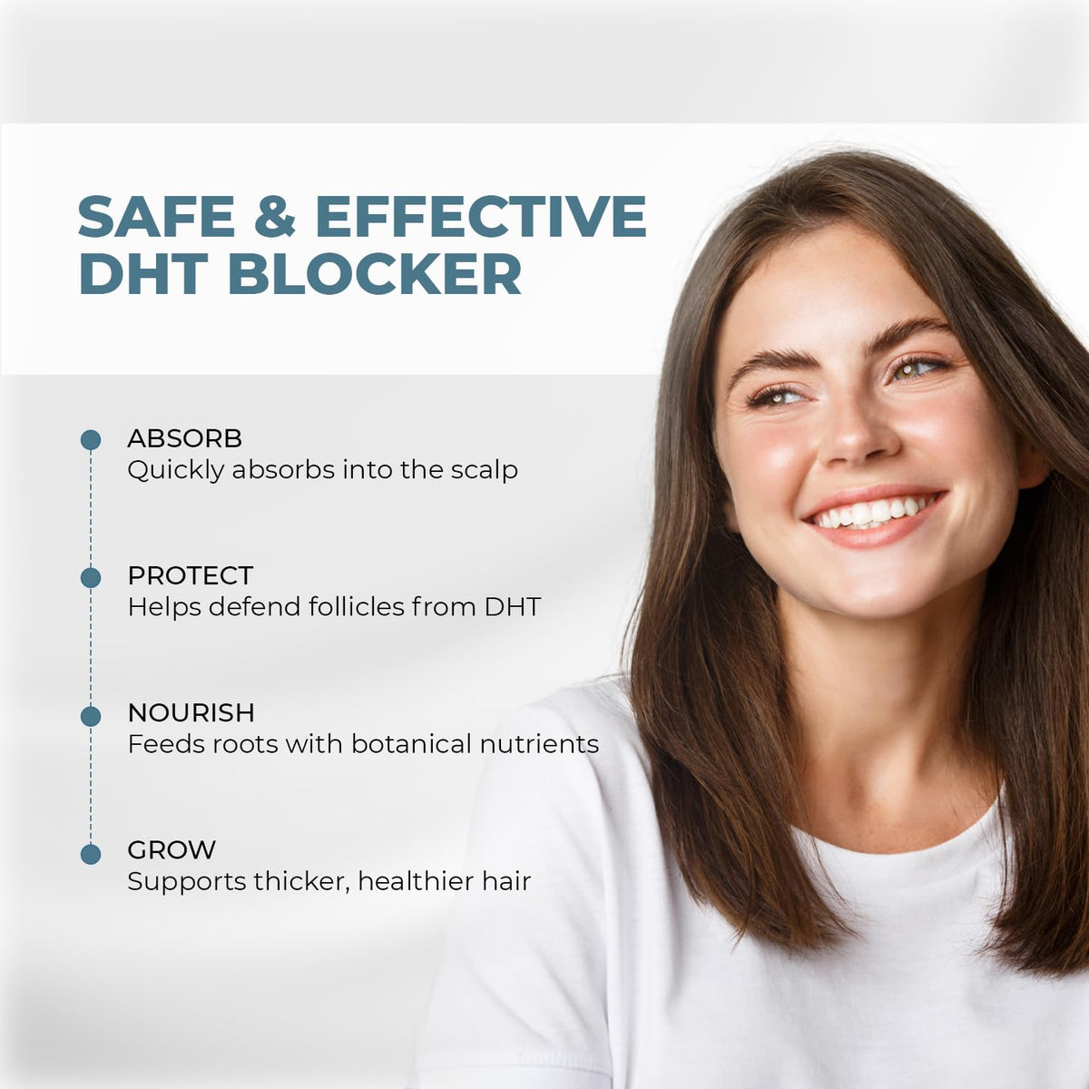 HAIRMETTO applying serum to scalp demonstrating targeted delivery