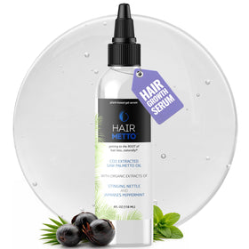 HAIRMETTO front packaging bottle shows product and benefits