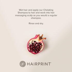 Hairprint close-up ingredient list highlighting dye-free non-toxic formulation benefit