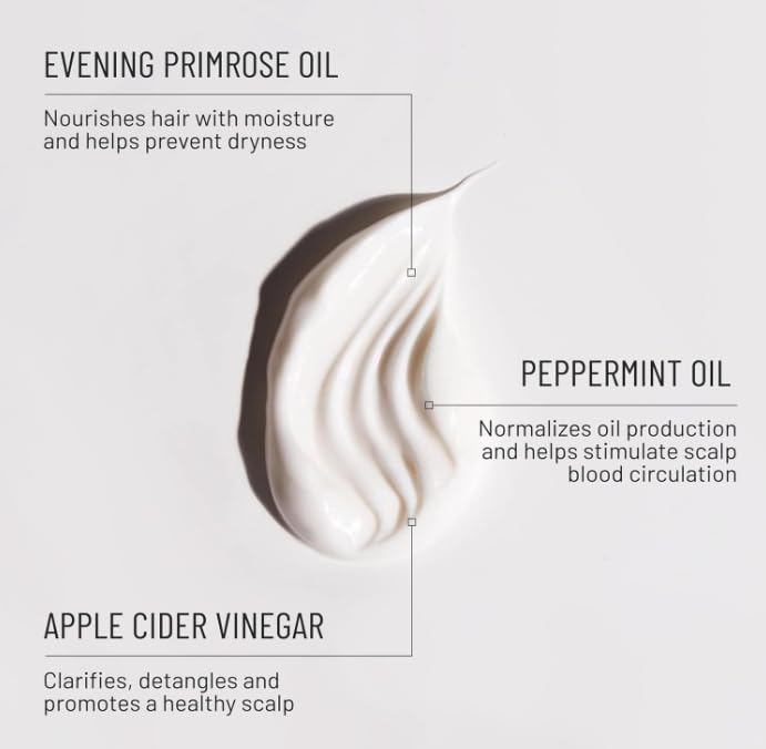Hairstory New Wash on bathroom shelf in lifestyle scene conveying fresh, voluminous hair