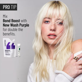 Hairstory New Wash Purple in a bathroom setting showing everyday toning routine