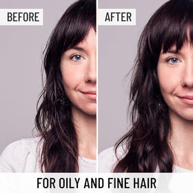 Hairstory New Wash lather on wet hair showing effective oil removal and lift