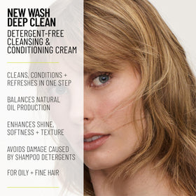 Hairstory New Wash pump closeup demonstrating easy dispensing and refillable use