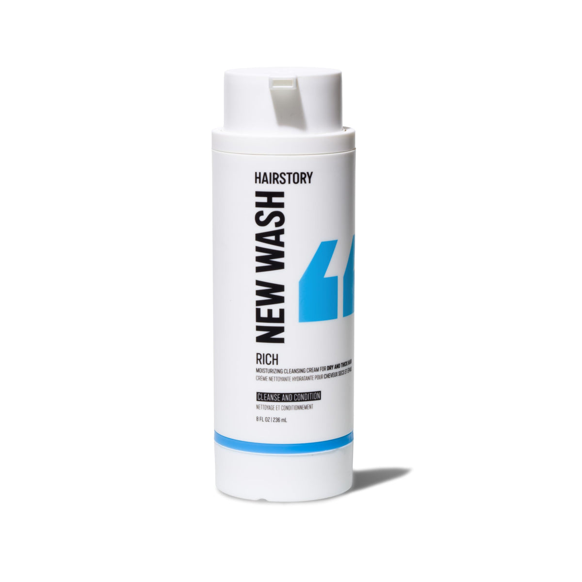 Hairstory front packaging showing refillable bottle and product name for visibility