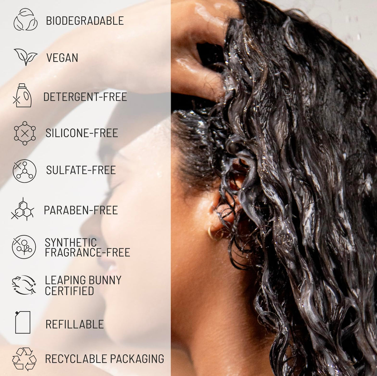 Hairstory scalp application demonstration improving scalp and strand cleansing