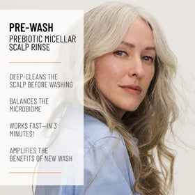 Hairstory Pre-Wash texture close-up highlighting lightweight gel for easy rinsing