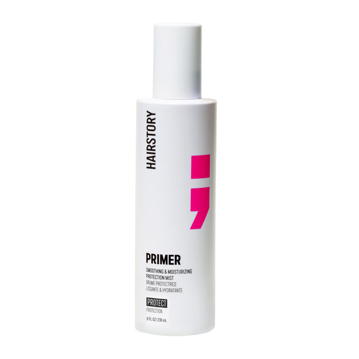 Hairstory Primer front packaging showing bottle and branding for protection