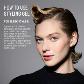 Hairstory gel styled with a diffuser demonstrating heat-safe results