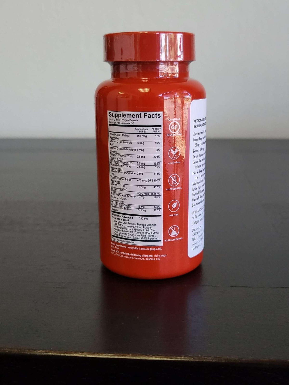 HAIRtamin three month supply box demonstrating long-term use