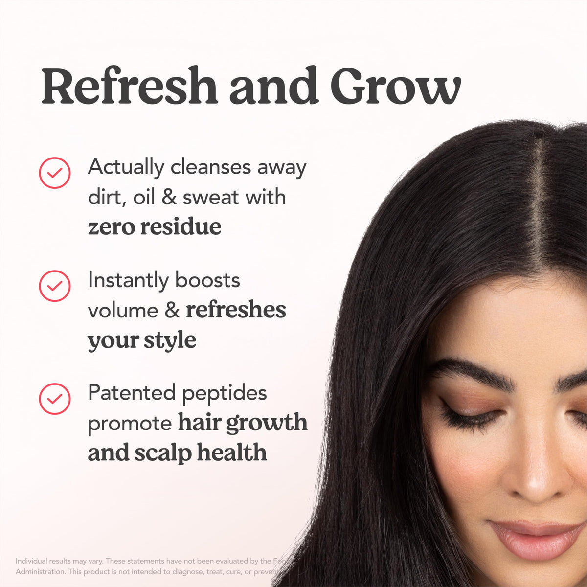 HAIRtamin being applied at roots delivering oil absorption and lift