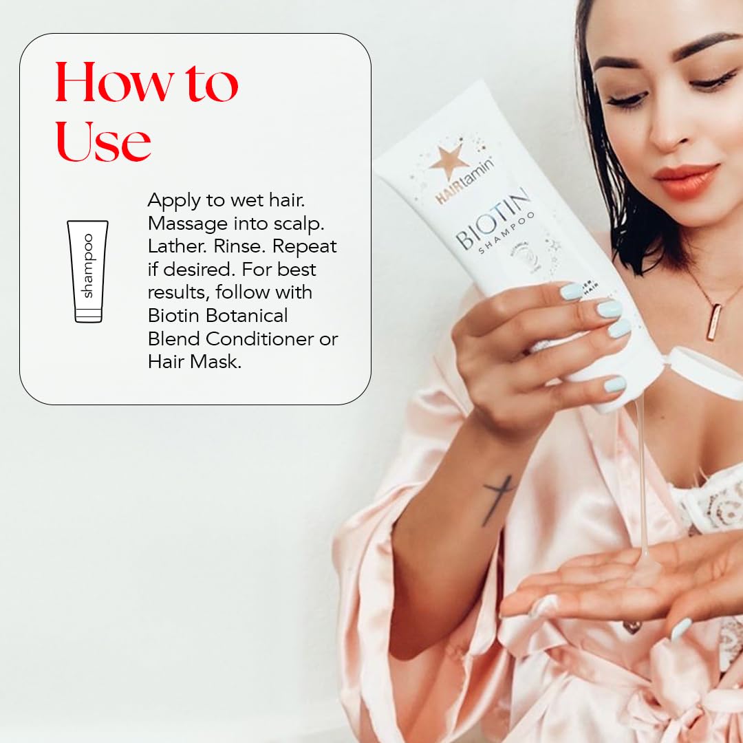 HAIRtamin bottle in hand showing size and travel-friendly convenience