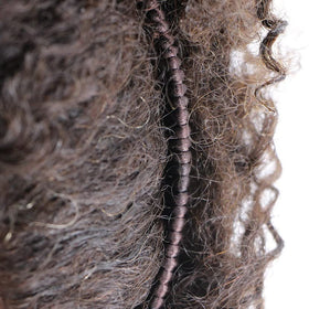 HairZing elastic stretch detail showing grip on thick hair without damage