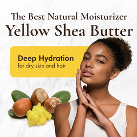 HalalEveryDay close-up of creamy yellow shea butter highlighting natural texture