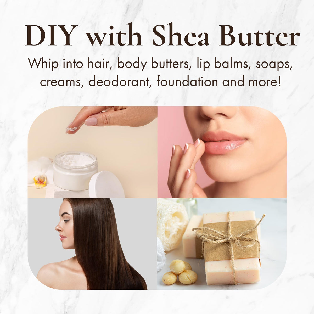 HalalEveryDay DIY ingredients with shea butter for making body butter at home